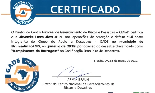 Certificado_RompimentoBarragem_BrumadinhoMG_2019